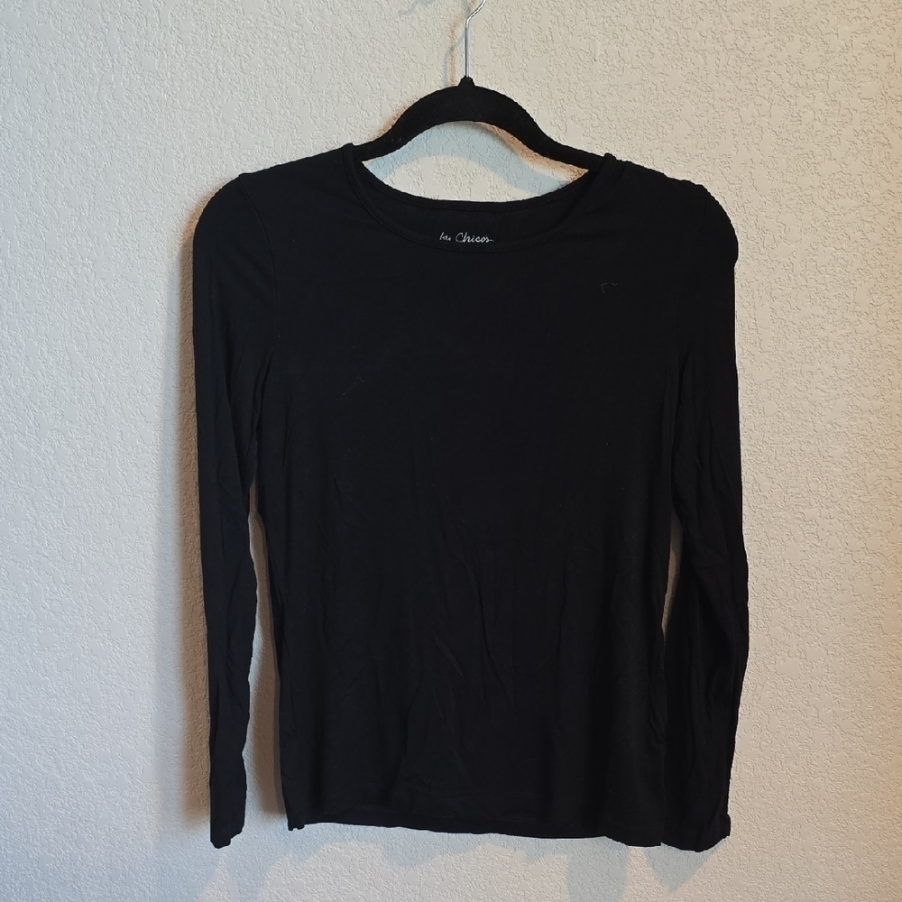 Chico's Black Long Sleeve Fitted